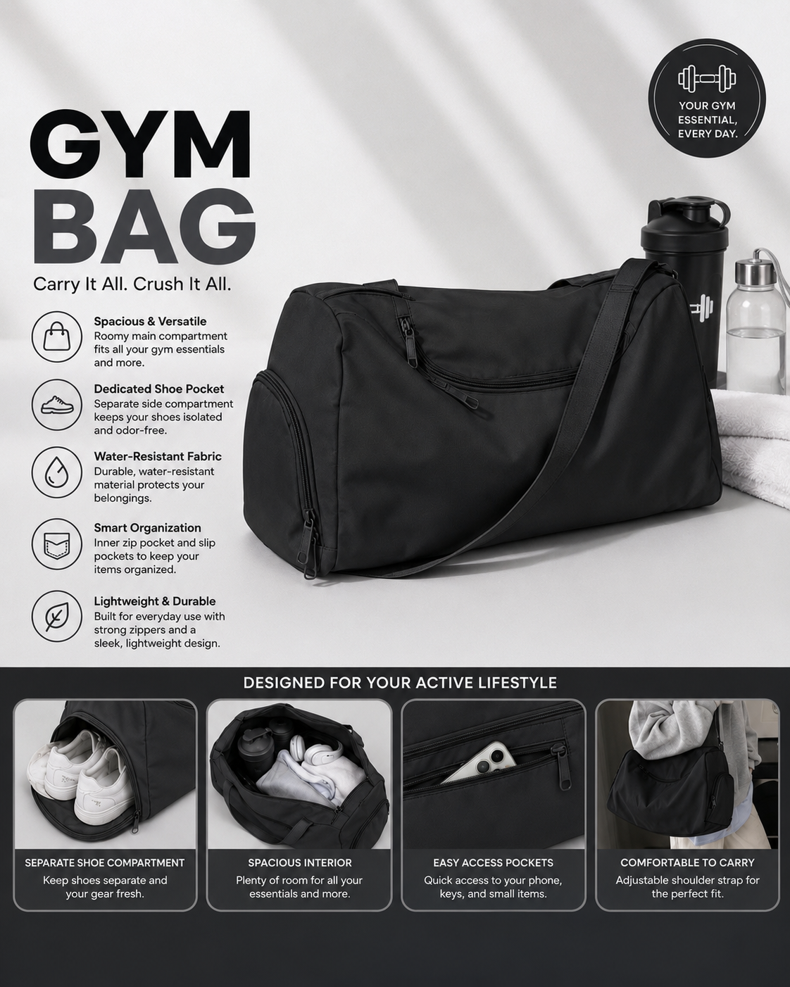 The Fitness Kit™ Men's Gym Starter Kit